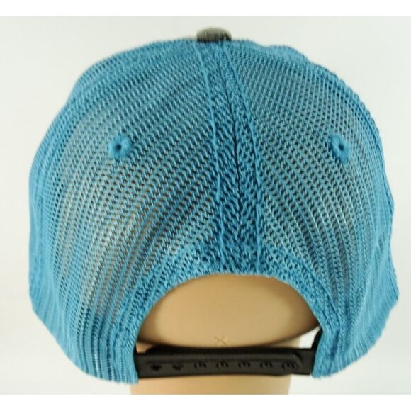 John Deere Mesh Baseball Cap Hat Gray Denim Blue Mesh One Size Youth - Picture 4 of 7